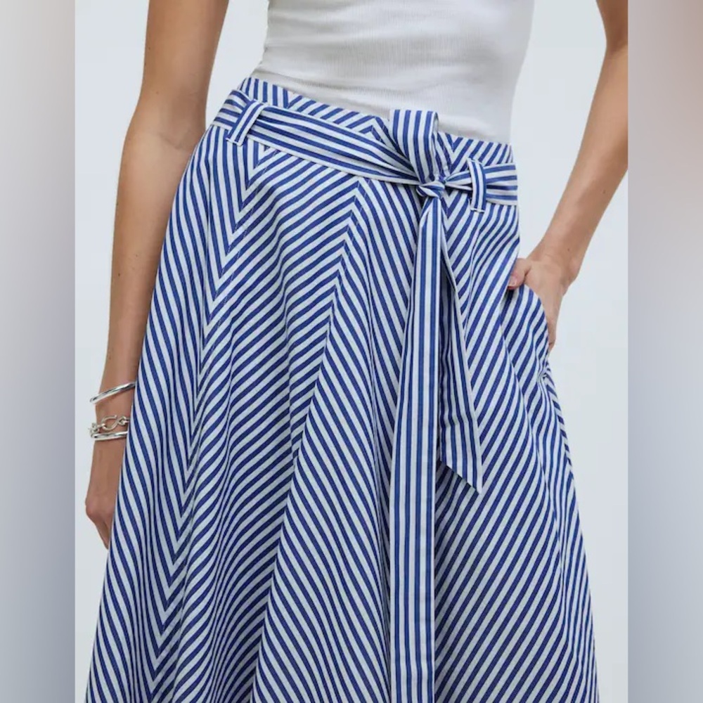 Madewell poplin flared skirt - Picture 3 of 6